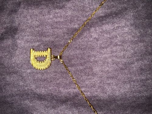 Customer photo review of Initial Pendant Necklace