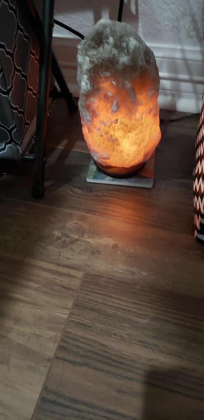 Customer photo review of Rare Gray Himalayan Salt Lamp