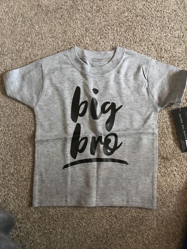 Customer photo review of Brothers & Sisters Mix n' Match Script Grey Tees (MRK X)