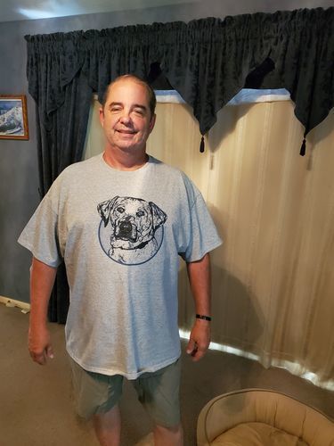 Human of Beloved Pet Customized T-shirt photo review