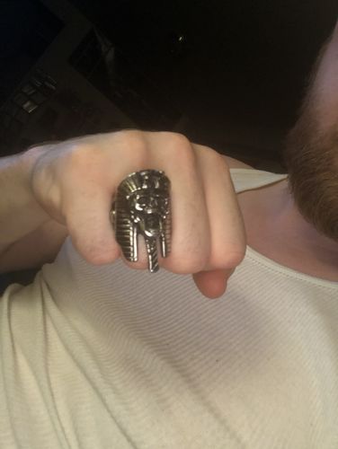 Customer photo review of EGYPTIAN CURSE SKULL RING
