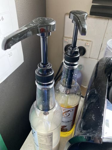 Customer photo review of Syrup Pump for 750mL Bottle