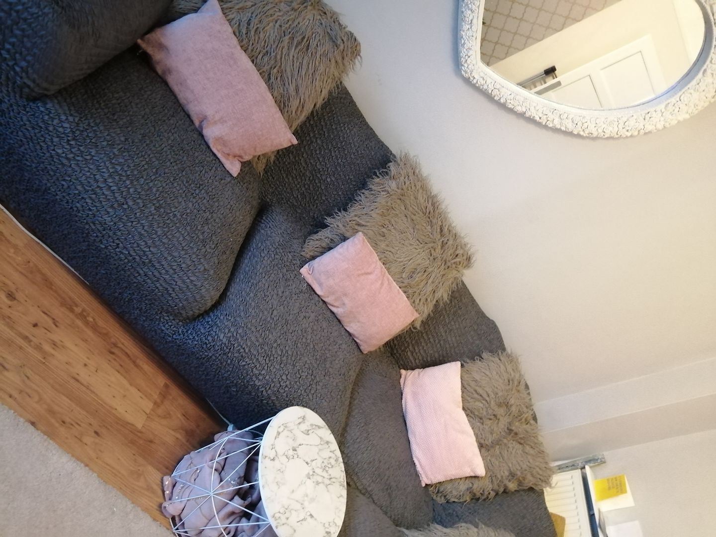 Customer photo review of Corner Sofa Cover - Charcoal  Microfibra
