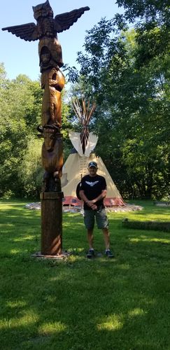 Customer photo review of USA Flag Eagle Mens Apparel