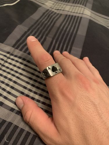 Customer photo review of ACE OF SPADES RING