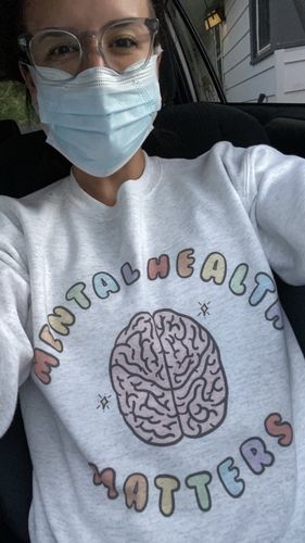 Customer photo review of Mental Health Matters (Brain) -- Sweatshirt