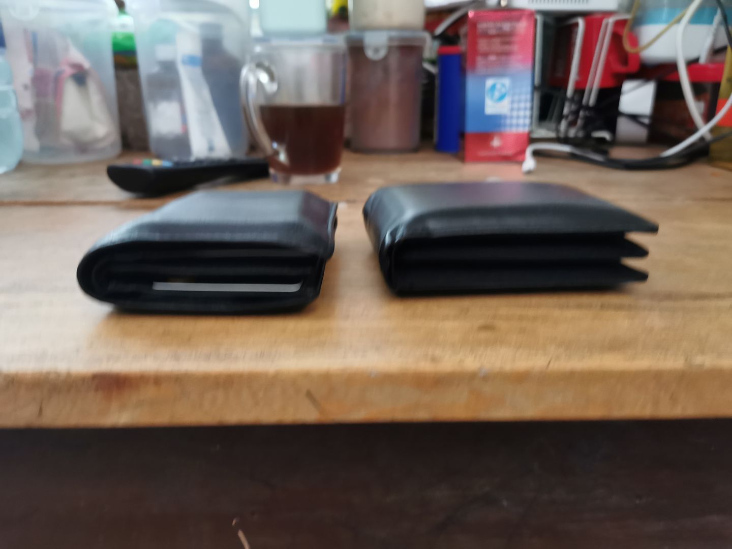 Customer photo review of RFID Blocking Leather L-Fold Wallet Black