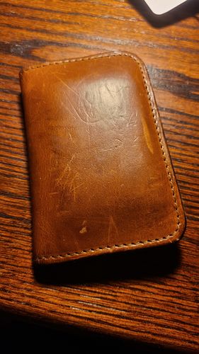 Customer photo review of No.52 | 'Buck Brown' Vertical Leather Wallet