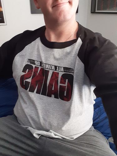 Customer photo review of ALL KINDS OF GAINS 3/4 SLEEVE