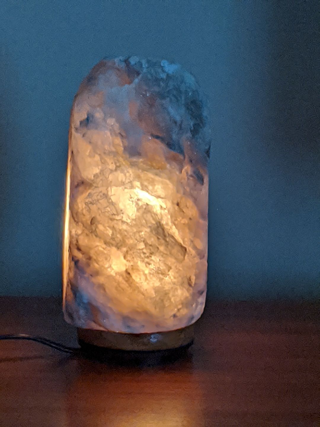 Customer photo review of Rare Gray Himalayan Salt Lamp