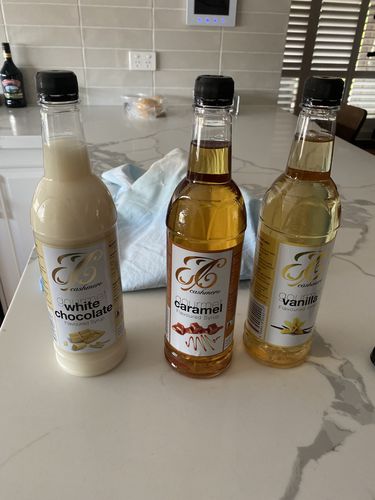 Customer photo review of White Chocolate Coffee Syrup