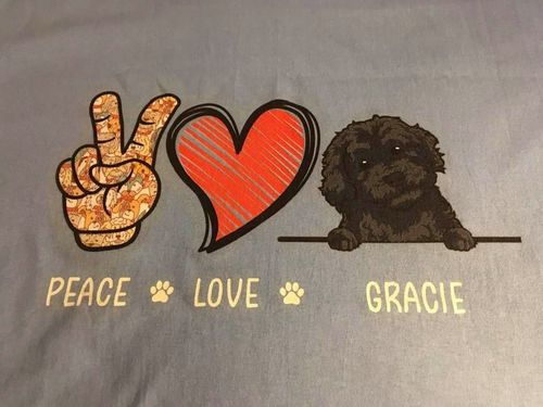 Customer photo review of Peace Love Dog - Personalized Custom Unisex T-shirt