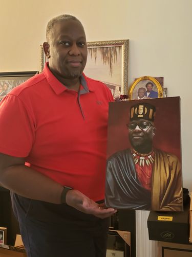 Customer photo review of The African King - Custom Canvas