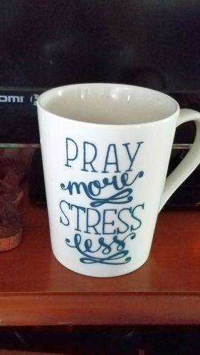 Customer photo review of No Bake Ceramic Paint - You're the Water to my Ocean