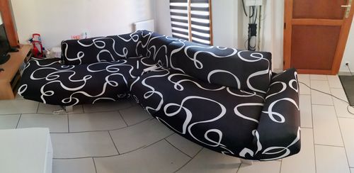 Customer photo review of Black wave - Housses Extensibles de Fauteuil et Canapé - La Maison des Housses