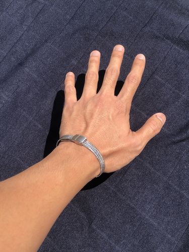 Customer photo review of Adjustable Buckle Mesh Bracelet