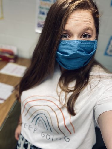 Customer photo review of Keep Going (Rainbow) -- T-Shirt