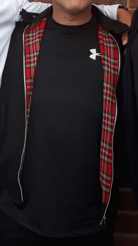 Customer photo review of Mens Classic Harrington Jacket - Black