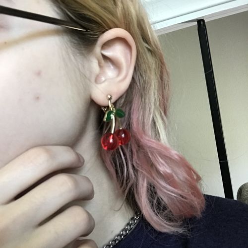 Customer photo review of ✿CLIP ON✿  Fruit Lover's Clip-On Earrings