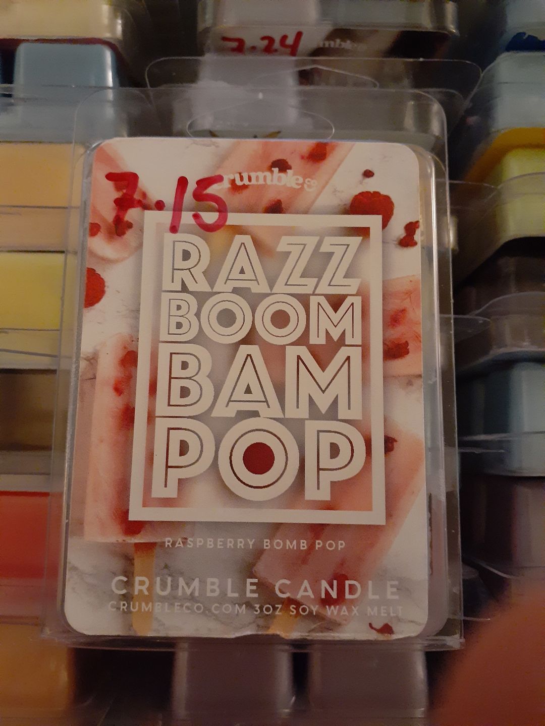 Customer photo review of Razz Boom Bam Pop! Wax Melts