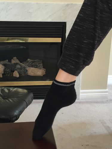 Customer photo review of Kid's 90% Cotton Ankle Sports Socks - 3PK