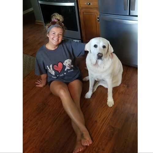 Customer photo review of Peace Love Dog - Personalized Custom Unisex T-shirt