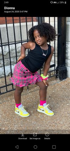 Customer photo review of Block Mini Name Necklace with Cuban Chain