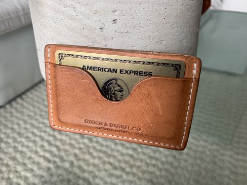 Customer photo review of No.54 | 'Natural Oak' Minimalist Leather Wallet