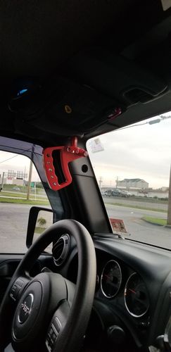 Customer photo review of Aluminum Grab Handle for 11-18 Jeep Wrangler JK/ JKU