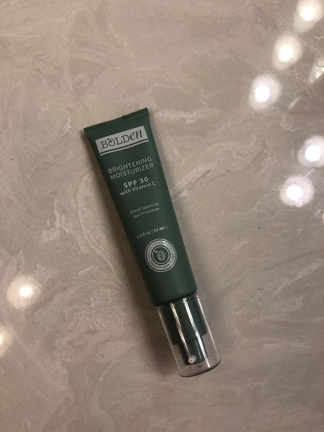 Customer photo review of SPF 30 Brightening Moisturizer