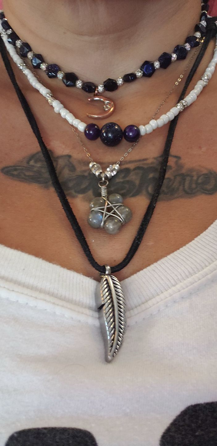 Customer photo review of Crystal Pentagram Necklace – Your Shield in Unsteady Times
