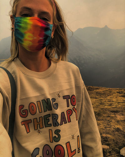 Customer photo review of Going To Therapy Is Cool! -- Sweatshirt