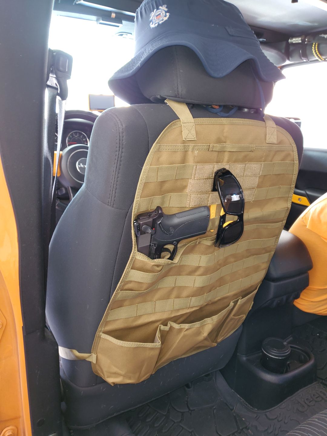 Customer photo review of Tactical MOLLE Car Seat Organizer v2