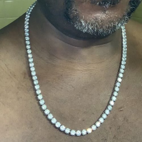 Customer photo review of Top Quality 115 Carat VVS Flawless Steel Chain