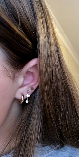 Customer photo review of Gem and Coin Studs