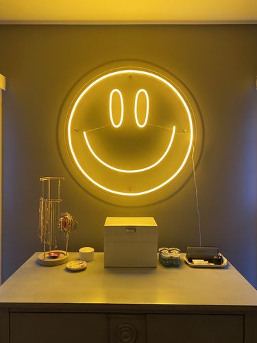Customer photo review of 'Smiley ' Neon Sign
