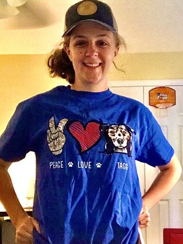 Customer photo review of Peace Love Dog - Personalized Custom Unisex T-shirt
