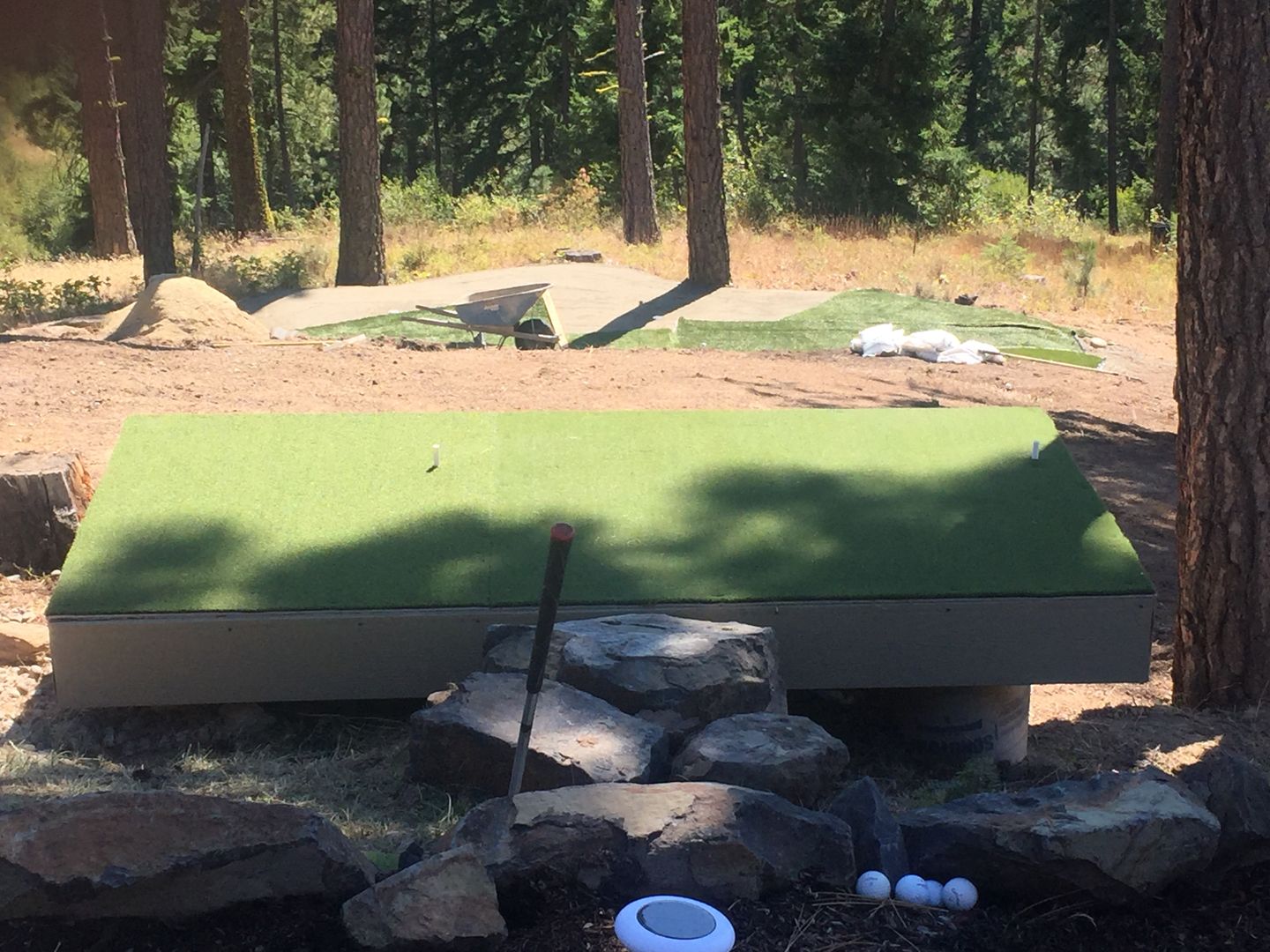 Customer photo review of FairwayHero Golf Mat | Portable Golf Hitting Practice Mat