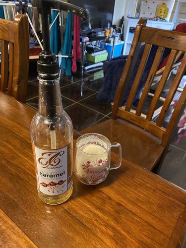 Customer photo review of Caramel Coffee Syrup