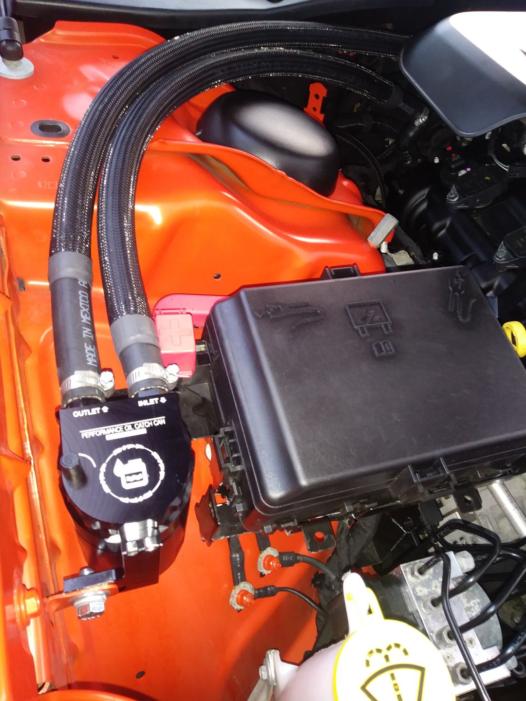 Customer photo review of NON SUPERCHARGED Charger/Challenger/300 - Air/Oil Separator Catch Can