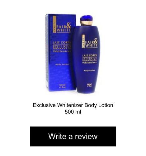 Customer photo review of Fair and White Exclusive Whitenizer Body Lotion 500 ml / 16.90 fl oz