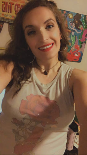 Customer photo review of California Rose Heather Dust Muscle Tank