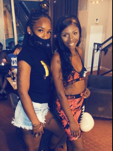 Customer photo review of Sexy Printed Stitching Shorts Set