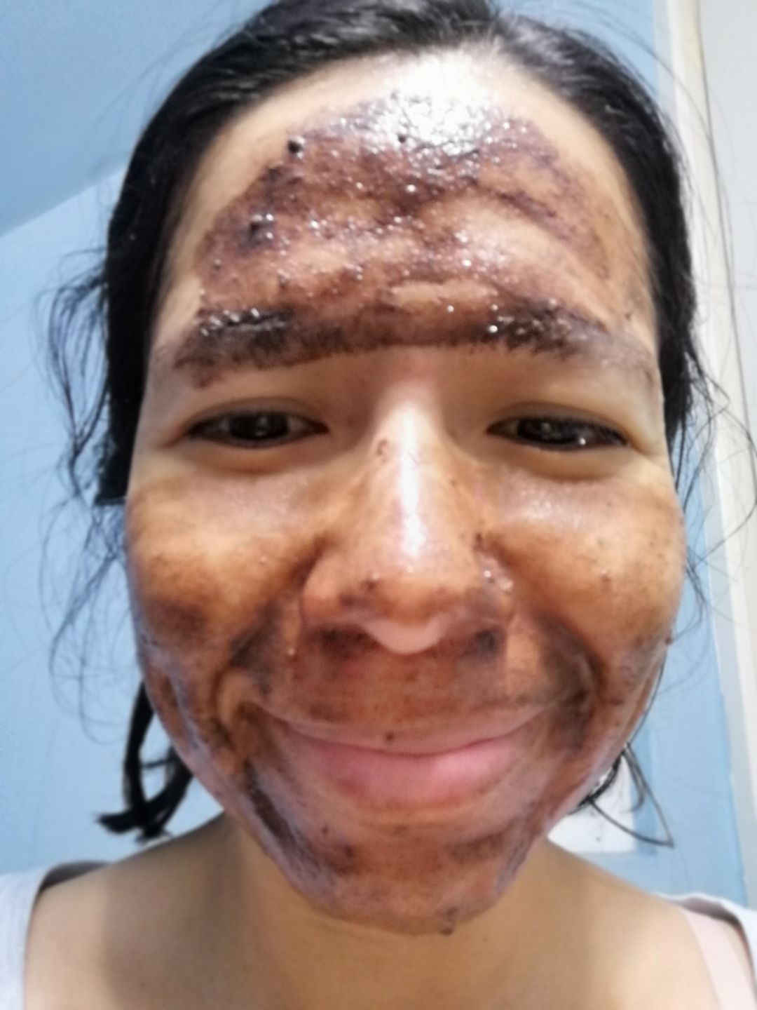 Customer photo review of Exfoliante / Mascarilla Facial de Tepezcohuite y 5 arcillas