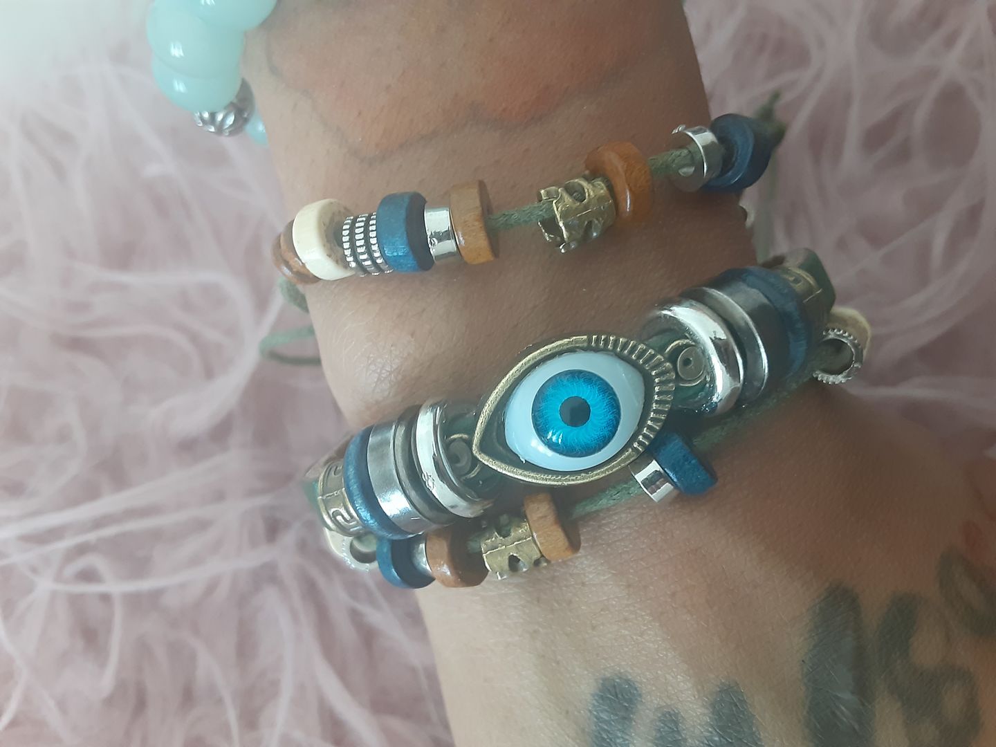 Customer photo review of Anti-jealousy Evil Eye Bracelet