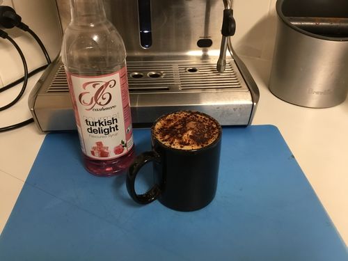 Customer photo review of Turkish Delight Coffee Syrup