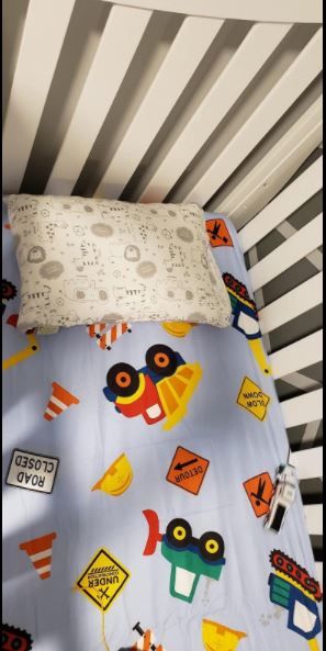 Customer photo review of Toddler Pillow with Cute Pillowcase
