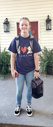 Customer photo review of Peace Love Dog - Personalized Custom Unisex T-shirt