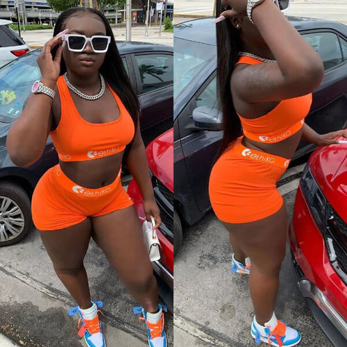 Customer photo review of Fashion Sexy Vest Shorts Sports Set