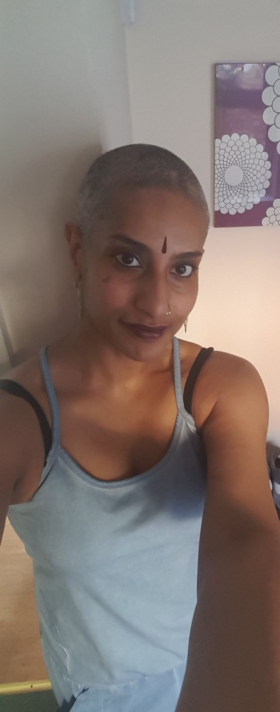 Customer photo review of Stonewash Long Yoga Jumpsuit